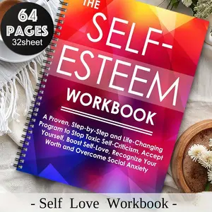 1 Floral Self-Love and Gratitude Spiral Notebook, Gratitude Journals - Women's Mental Health Diary with Daily Guided Personal Growth Plan, Sisters Self-Care Gifts, Bright Inspiration Design, Emotional Record, Durable Binding