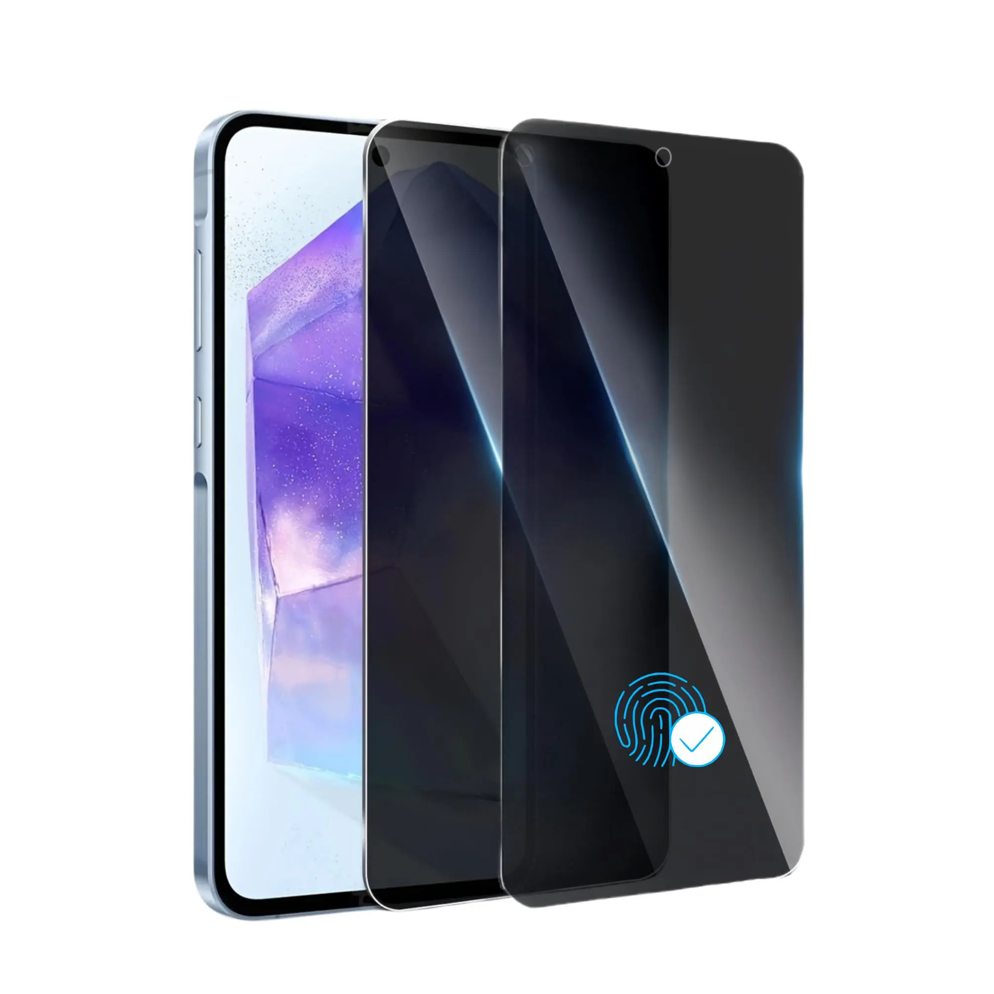 Privacy Screen Protector, Screen Covering, 2 Counts Tempered Glass Screen Protector, Anti-scratch Fingerprint Protection Phone Screen Protective Film for Samsung Galaxy S23 S22 S21 Phone Screen Protectors Smartphone Accessories