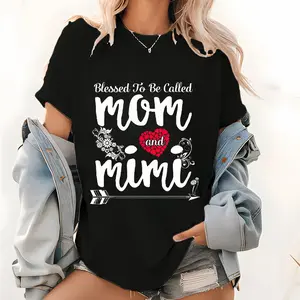 “Blessed To Be Called Mom and Mimi Shirt - Cute Family Graphic Tee | Gift for Mom/Mimi”