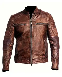 MotorCycleJackets Men’s Vintage Cafe Racer Jacket