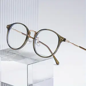 Vintage Tortoiseshell Glasses Frame with Titanium Arms - Unisex Retro Style, No Lenses Included- Perfect for Teacher's Day,  Graduation, Father's Day Suitable for men and women. ZB20115