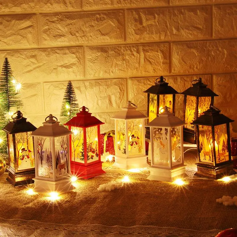 EnchantGlow Christmas Lantern Set - Santa Claus and Snowman Duo