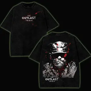 The Outlast Trials - COYLE T-Shirt, Hoodies Video Games, Horror Vintage Shirt, Game Fan, Streetwear Tops Black Fabric Menswear Cotton Seamless