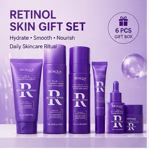 [Summer Vibes] BIOAOUA 6-Piece Korean Skincare Set - Cleanser Toner Eye Cream Serum Lotion Moisture for Radiant Skin Care Routine, Hydrating & Moisturizing,summervibes  Moisturize Moisturizer