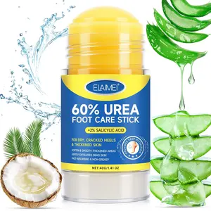 60% Urea Cream Stick plus 2% Salicylic Acid Maximum Strength Urea Foot Cream Callus Remover for Dry Cracked Heels Hands Knees Exfoliating Moisturizer Dead Skin Remover Foot Balm 1.4oz (2 packs)