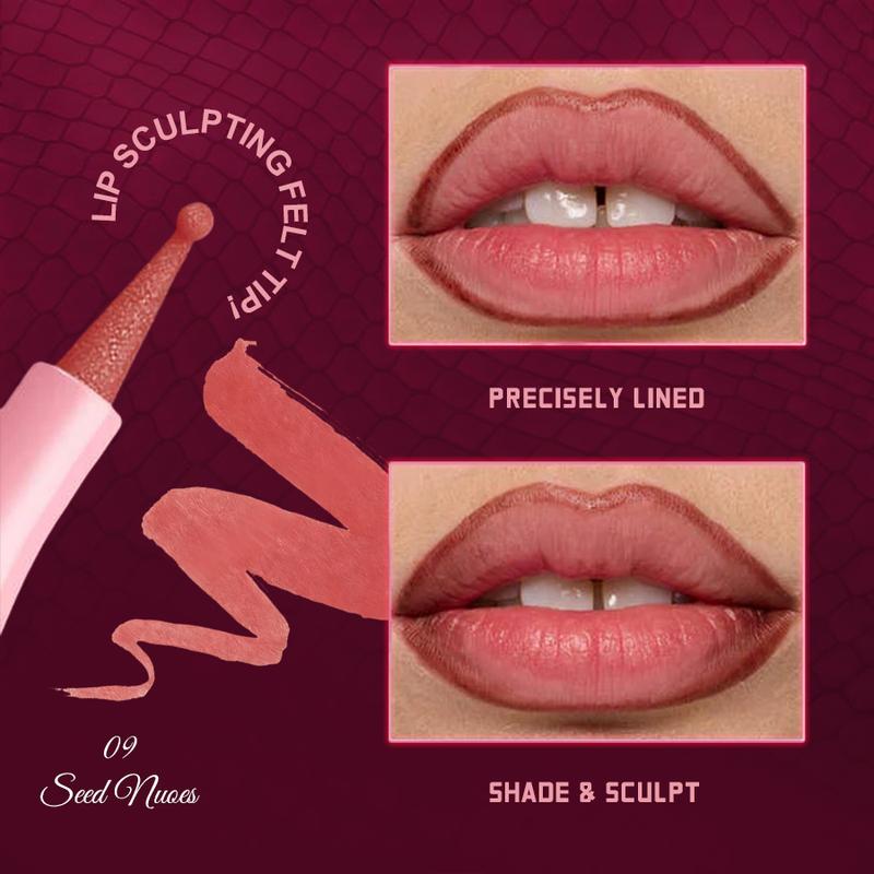 Everyday Lip Shaping Pen - Smudge-proof and natural-looking, easy to apply, with a precise tip to define lip contours. Suitable for all skin tones, it's ideal for holiday gatherings and party makeup.
