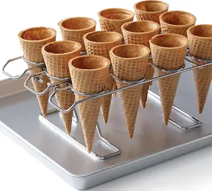Cupcake Cones Baking Rack, 12-Cavity Ice Cream Cone Cupcakes Holder