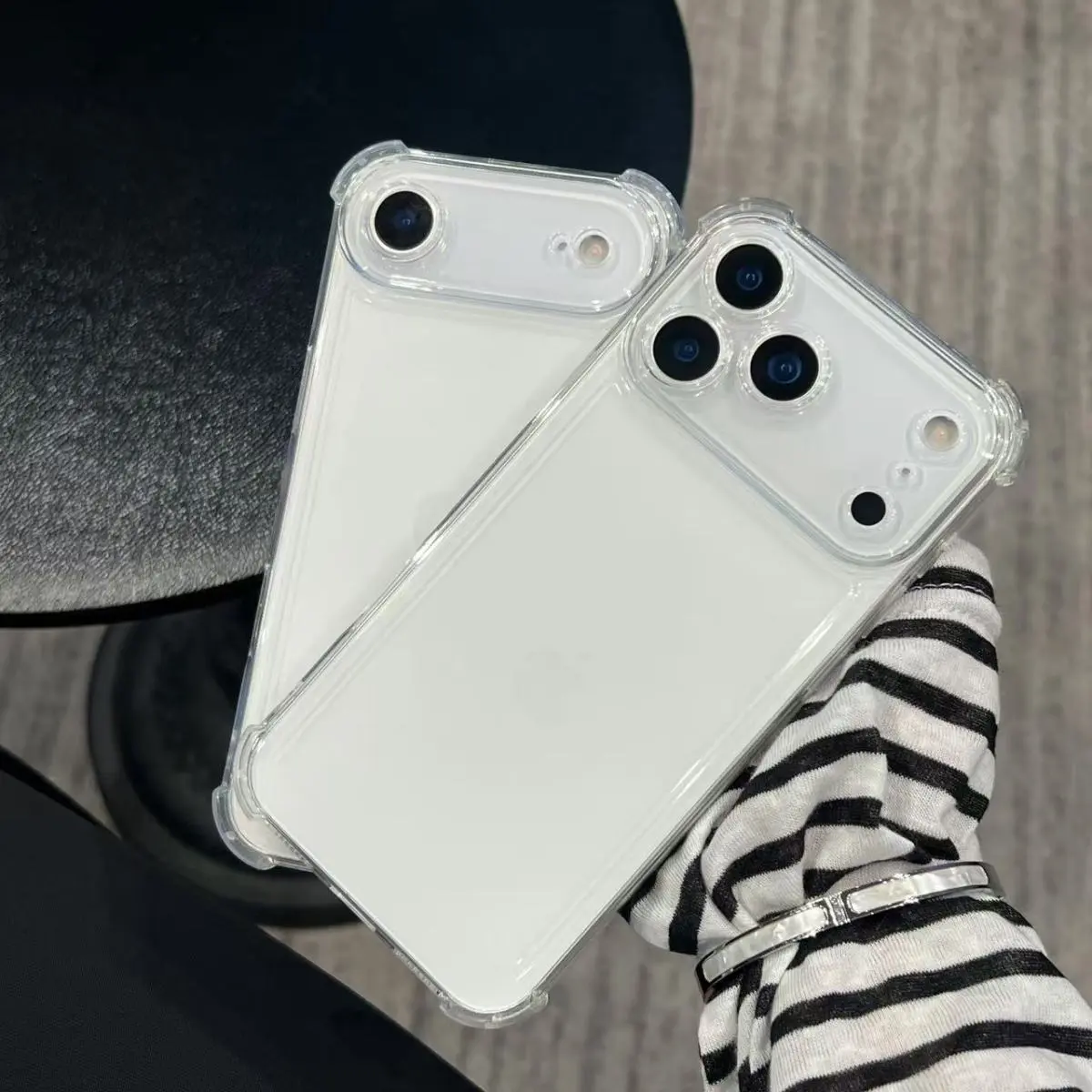 Shockproof Protective Tpu Transparent Case for iPhone 11-17 Pro Max, Precision Cutouts Design, Enhanced Edge Protection, Durable Phone Cover, Accessories