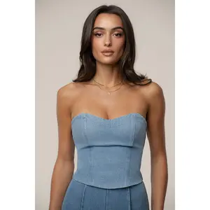 Medium Wash All You Need Denim Corset