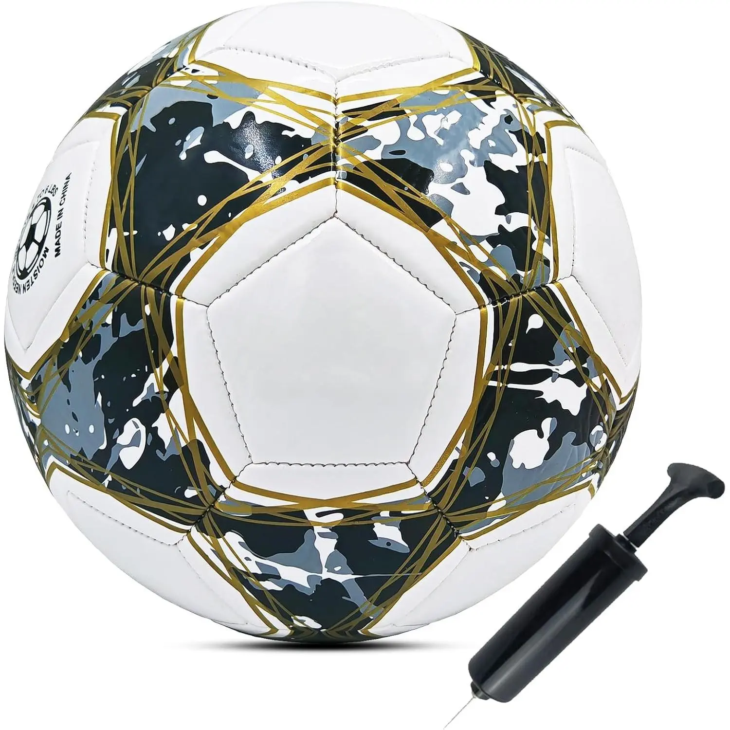Soccer Ball Size  Practice  Boys Girls  Thicker Leather Anti Exploded Indoor Outdoor Come with Pump