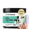 Pet Honesty Fresh Breath Dental Wipes for Dogs & Cats - Dual Action Polishes & Cleans with Herbal Blend & Zinc - 30 ct