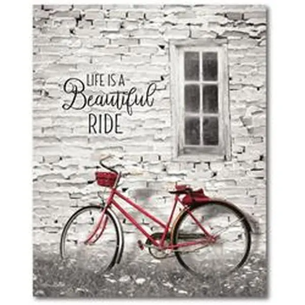 Courtside Market WEB-FF1308-30x40 Thick 30x40 in. Life is a Beautiful Ride Photo Print, Gallery-Wrapped Canvas Wall Art for Room Decor, Home Supplies