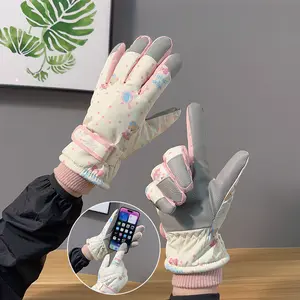 Thick Warm Gloves for Cycling, Winter Ski Gloves Waterproof Anti-Slip Touch Screen Gloves for Men Women