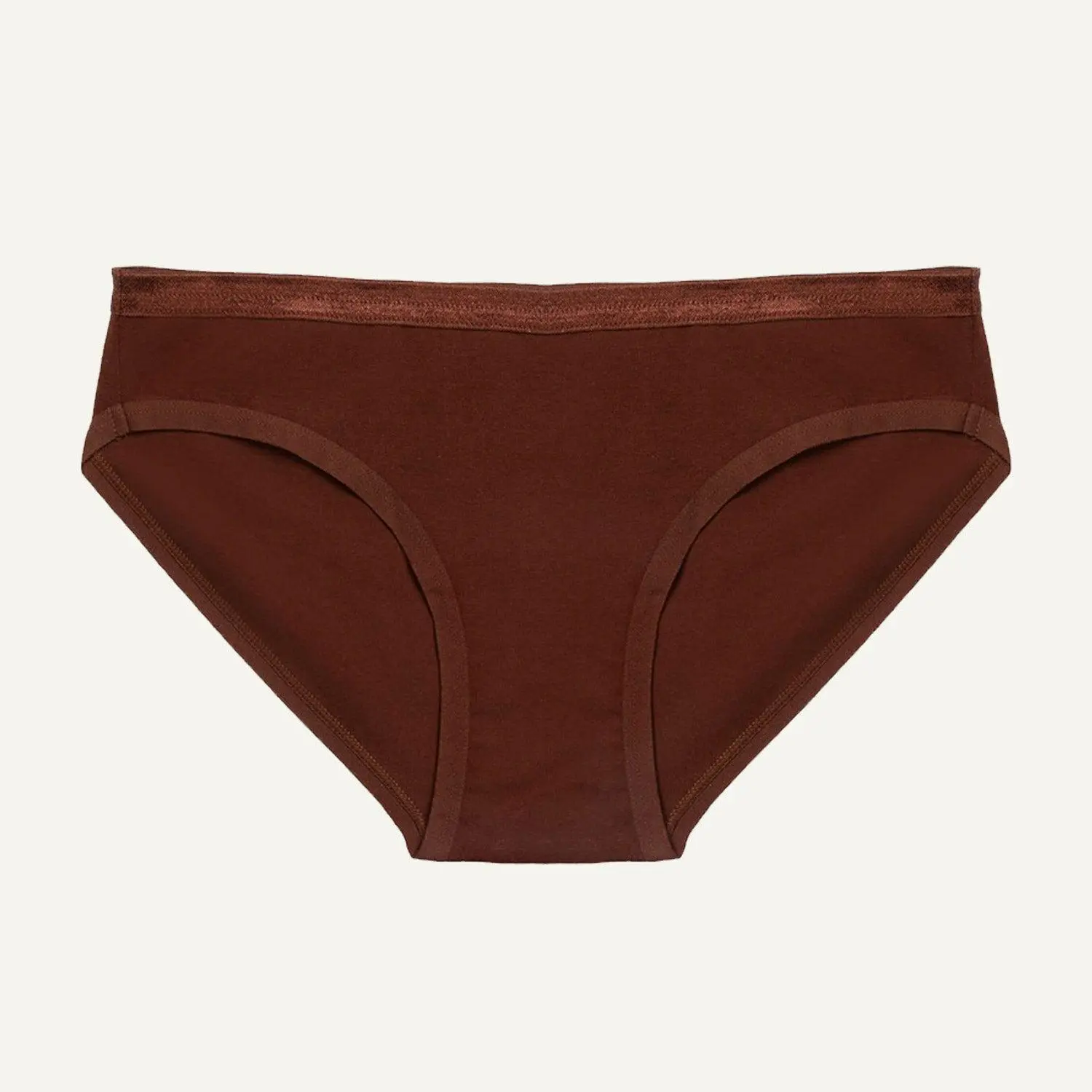Organic Cotton Low-Rise Brief in Cacao