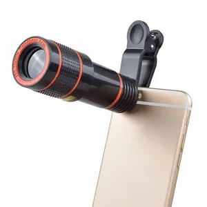 Mobile Phone Clip-On HD 8X Optical Zoom Telescope Lens, Universal Fit