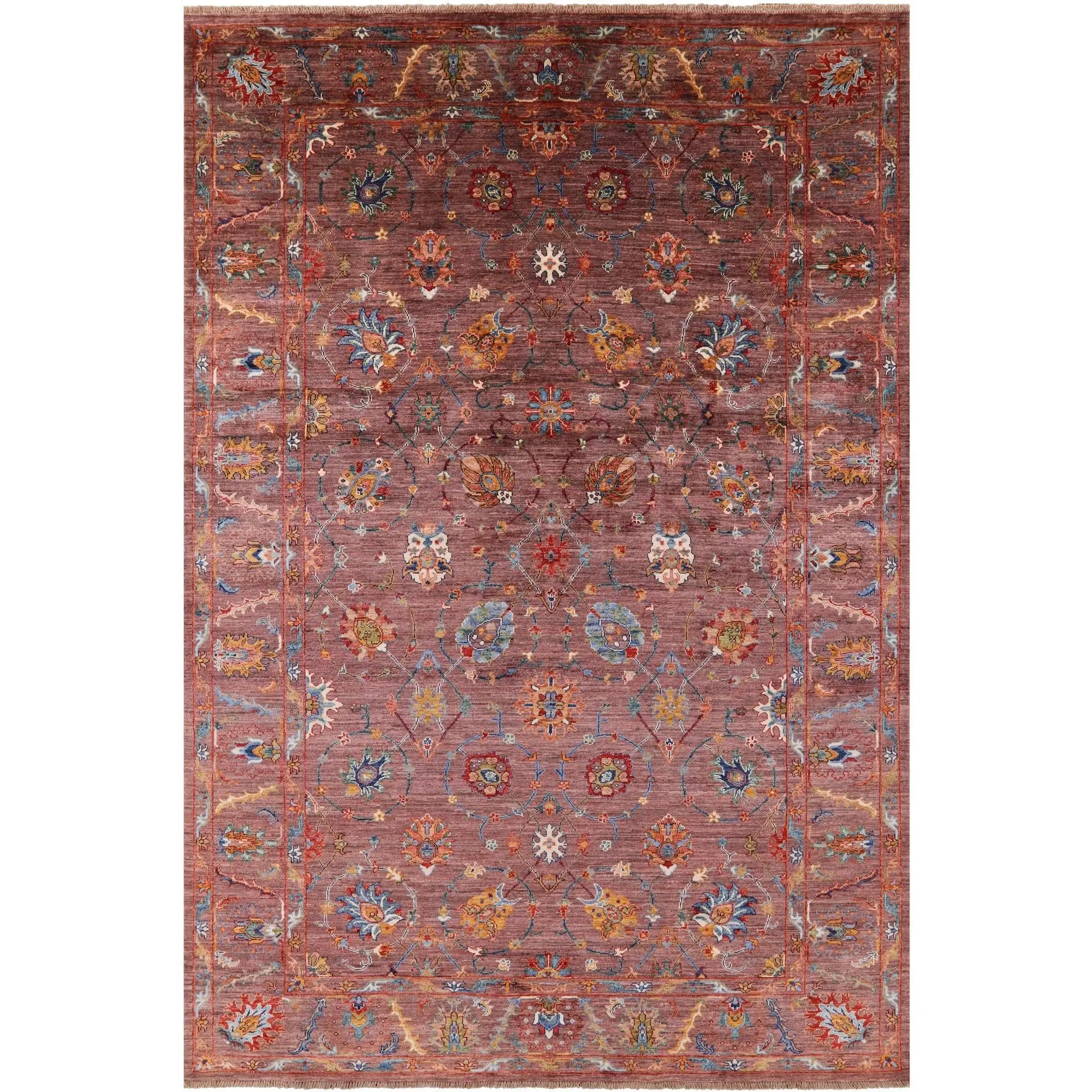 Persian Tabriz Handmade Wool Rug - 6' 10" X 10' 1"