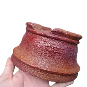Small Heavy Bonsai Pot - Red Ceramic Container for Planting and Display