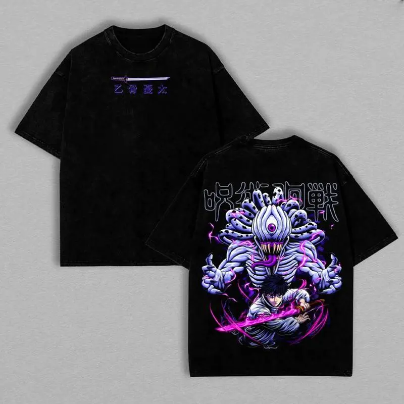 valentine shirts Yuta OKkotsu X Rika cursed love v3 JJk Jujutsu Kaisen Anime Manga 2 sided Washed T-shirt Menswear 90s Soft graphic t-shirts gift classic vintage unisex anime merch