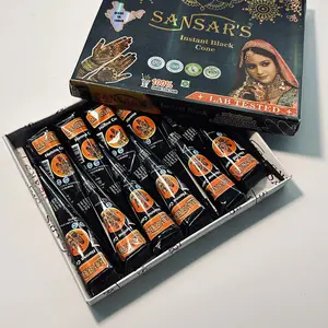 Henna Tattoo Kit(6 Cones,25g Each) Three templates are included