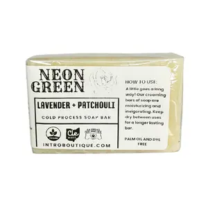 Neon Green Cold Process Soap Bars