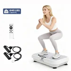 VKIVOX Home Workout Platform Adjustable Speed Exercise Machine with Bluetooth Control 440 lbs Capacity Cardio Trainer 200W Motor Power