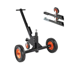 Carbon Steel Trailer Mover, 1500lbs Tongue Weight Capacity, 2-in-1 Design with 2-in Ball, 16-in Pneumatic Tires, Universal Wheel, Portable Tow Tool for Car, RV Hauling