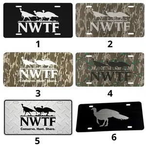 [SALE 50%] National Wild Turkey Federation Nwtf License Plate Auto Tag Car Truck Tag, 6 Options Car Accessory, License Plate, Vehicle Decor