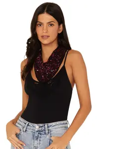 Idyllwind Women's Monroe Fuchsia Sequin Bandana Necklace - Iwaho22n10