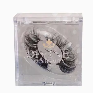 Divine Lux l Celestial Vegan Faux Mink Lashes | Black & Blue l 22mm Style | Luxurious & Reusable up to 25 Times | Soft Fluffy Band, Handmade Cruelty-Free False Eyelashes for Dramatic Look