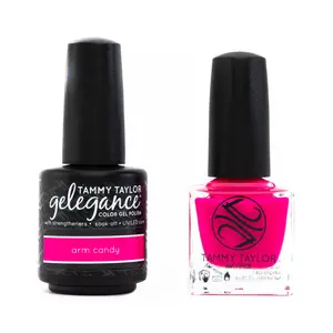 Tammy Taylor Nails Arm Candy Soulmates - Dark Pink Nail Art Polish with Gelegance Gel & High Pigment Lacquer Long Lasting Smooth Finish