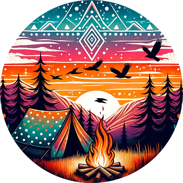 DTF Transfer – CR Camping Scene Multi Sizes