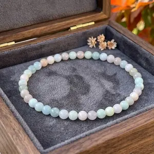 Natural Morganite 4mm Stretch Bracelet Gentle Love Healing Crystal Jewelry