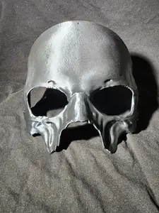 Ghost Band Papa V Perpetua Mask 3D Printed Cosplay Half Skull Facemask Halloween Heavy Metal Hard Rock Half-Skull Face Mask for DIY Enthusiasts