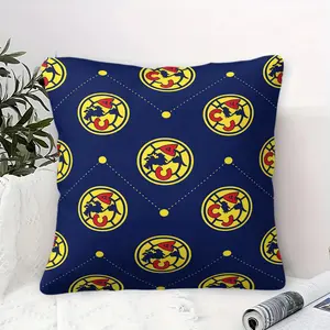 Club América Themed Throw Pillow With Insert,Comfortable Cushion for Experienced Fans and Football Sentiment,Fan Exclusive Sofa,Bedroom,Viewing Room,Living Room Suitable for Soft and Durable Square Cushion
