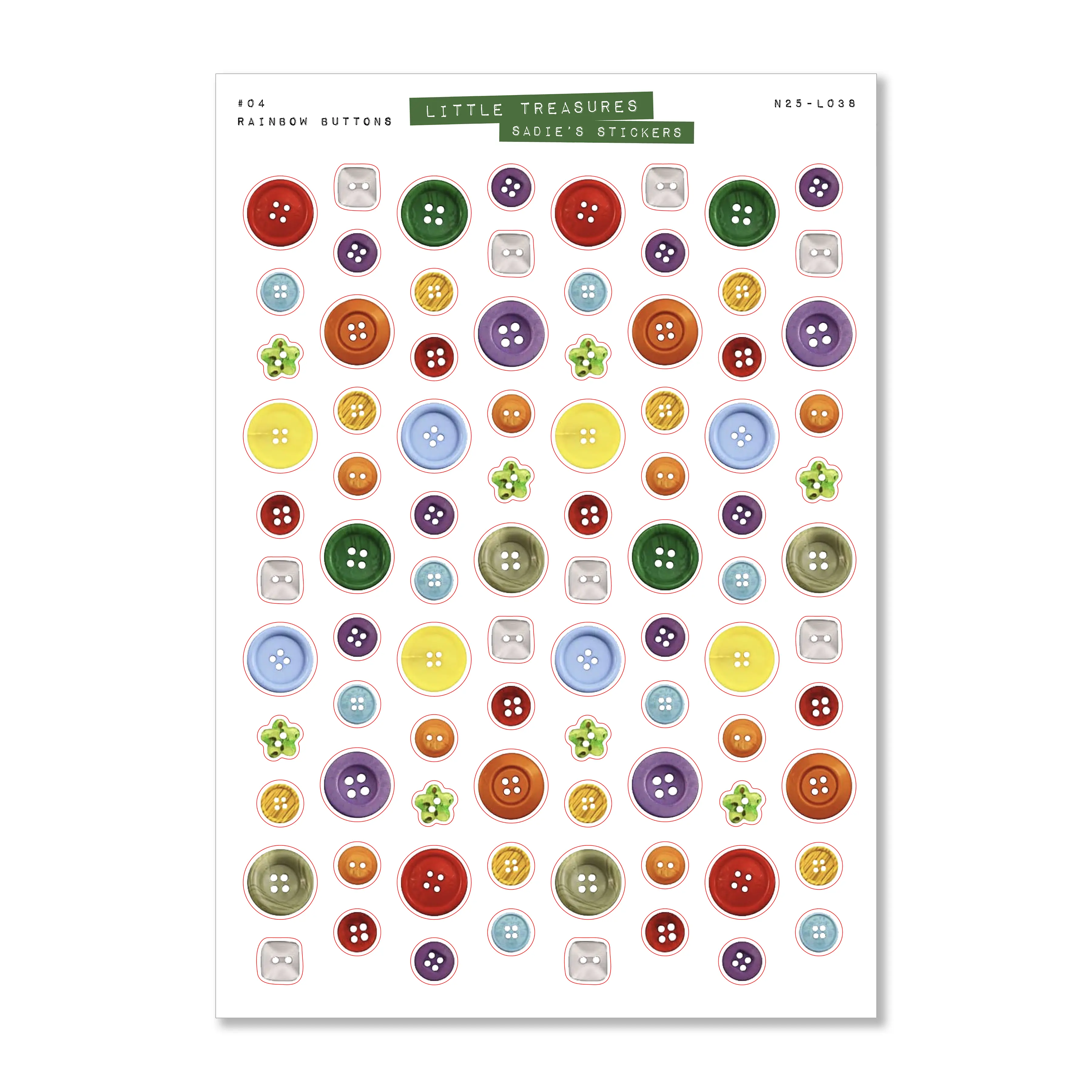 Rainbow Buttons • Little Treasures