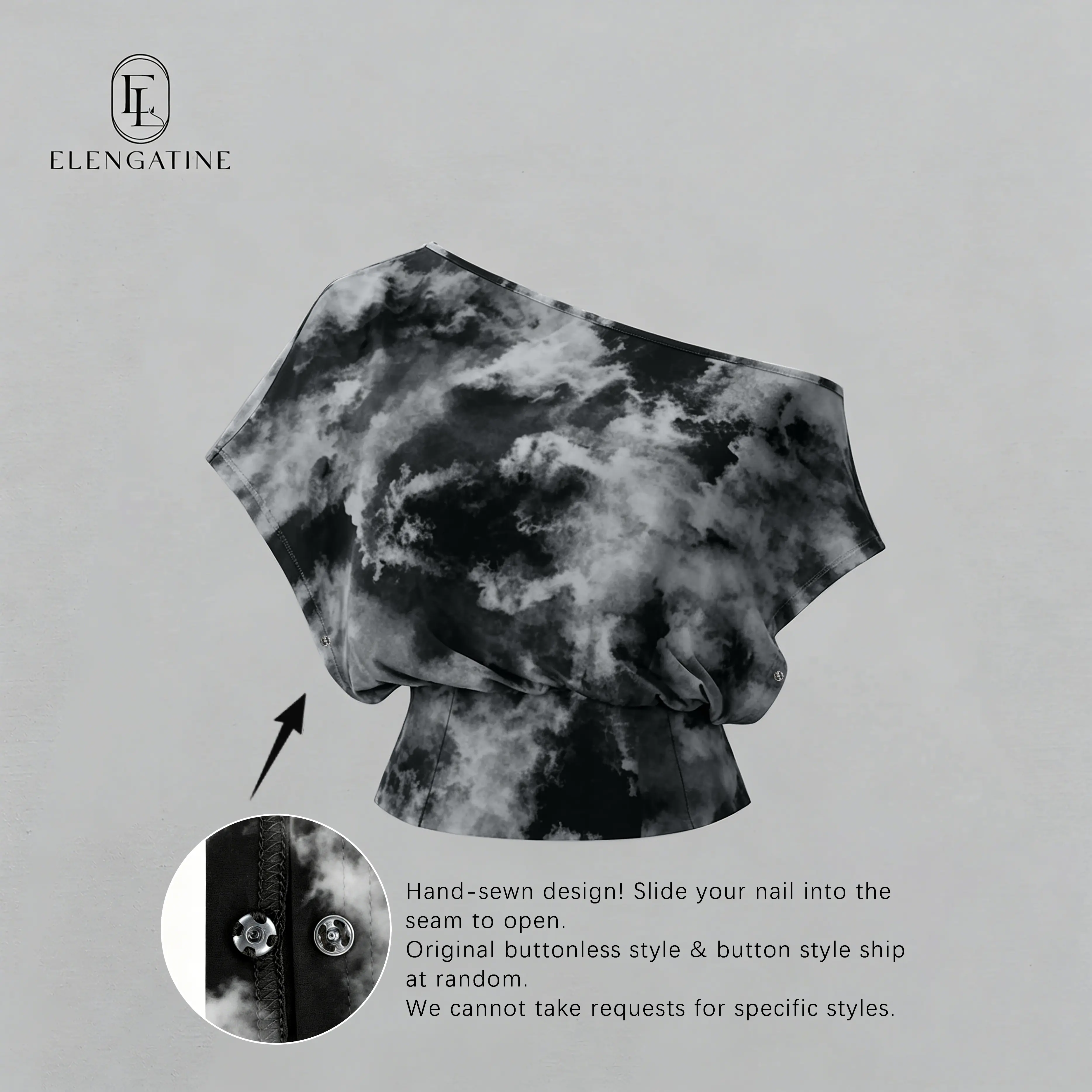 Black and gray tie-dyeing