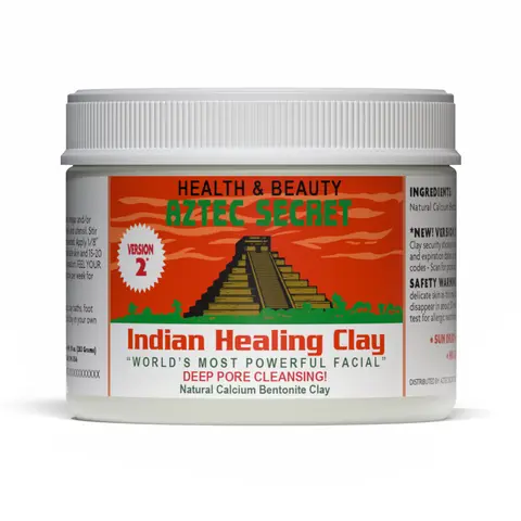 NEW 10oz SIZE! - ETANA BEAUTY Aztec Secret Indian Healing Clay - 100% Natural Calcium Bentonite for Deep Pore Cleansing, Skin Care, Facials, Wraps & More  - Soft Aloe Clay Mask