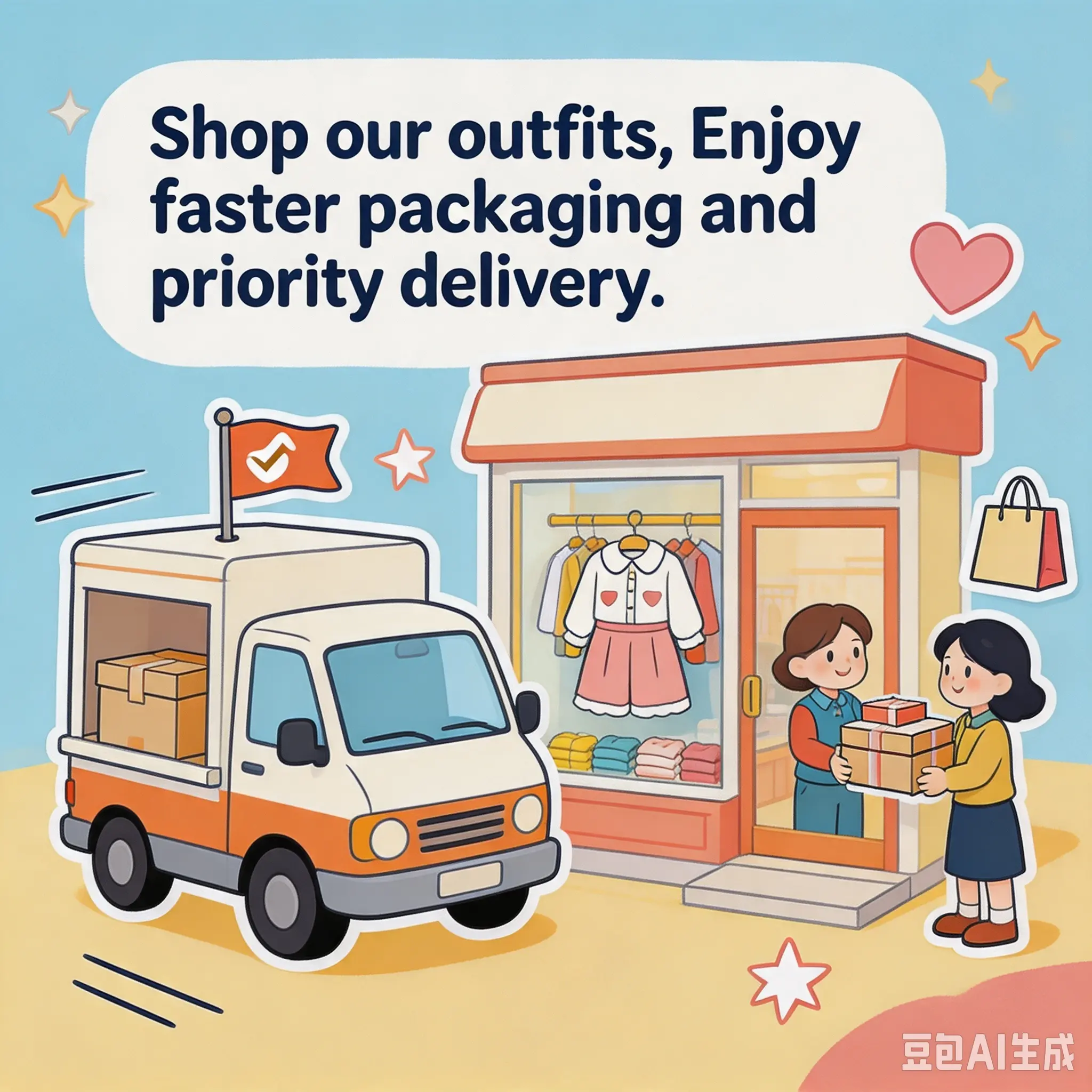 Shop our outfits, enjoy faster packaging and priority delivery.