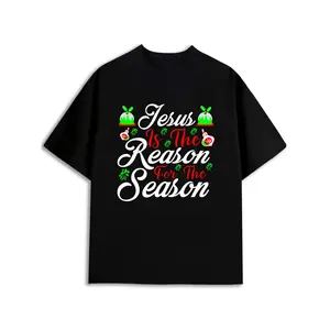 Jesus Season T-Shirt men's Christianity funny t shirts black 180G 100% Cotton Stylish summer outerwear Breathable fabric, crew neck, short sleeves religious prints religious gifts perfect choice for daily wear