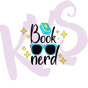 Teal Book Nerd Permanent Vinyl Multi Use Sticker Decor Decorative