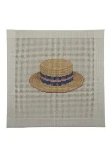Straw Hat Needlepoint Canvas