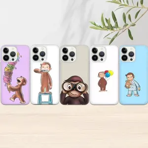 Monkey Phone Case Friendship Cover for iPhone 17 16 Pro, 15, 14, 13, 12, 11, curious george phone case