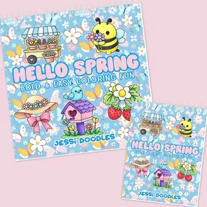 Hello Spring Bold & Easy Spiral Coloring Book