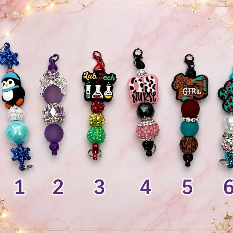 Handmade Beaded Phone Charms - Message with special order