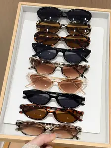 9 Pairs Cat Eye Y2K Women's Trendy Styling Sunglasses Set, Ideal for Driving, Camping, Daily Use, Business Casual, Outdoor Activities, Fashion Accessory Gift