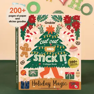Grabie 200+ Pages Holiday Magic Collage Activity Book, HolidayHaul