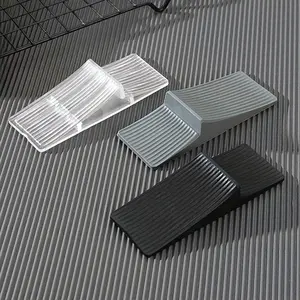 3pcs Large Rubber Door Stopper - Soft, Non-Scratch Safety Door Wedge, Easy To Install, No-Drill, Windproof Design for Secure Home/Office Use, Office Door Stops | Sleek Doorstop | Wedge Design