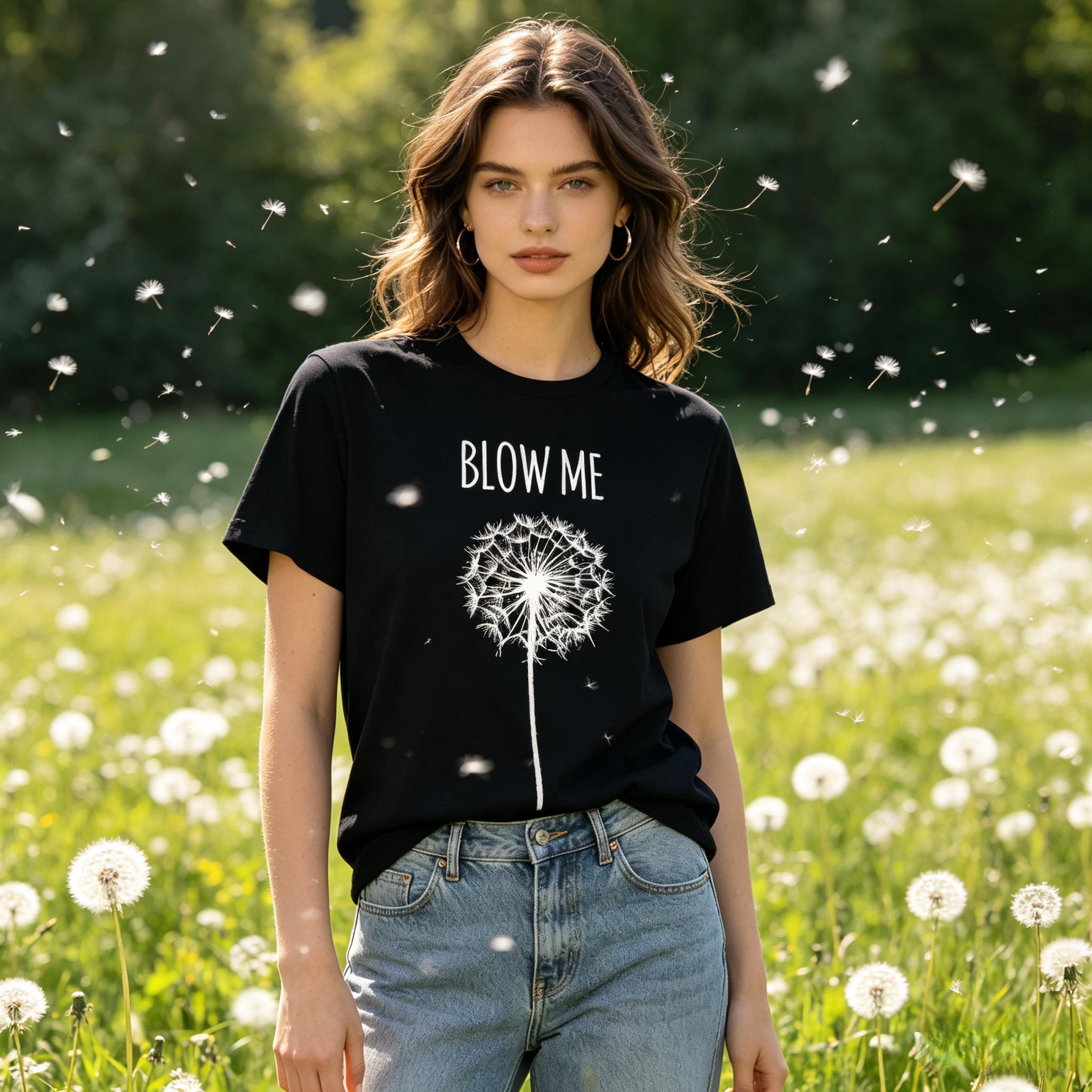 Blow Me Dandelion T-Shirt | Funny Double Entendre Tee