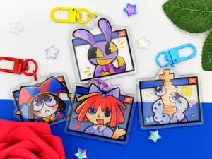 TADC Mini Keychains, The Amazing Digital Circus, Cute Keyring Acrylic, Perfect Gift for Fans, Collectible Character Charms, Backpack & Bag Accessories