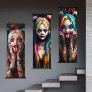 Naughty Character Pattern Wall Art, Modern Art Design, 3 Counts/set Colorful Wall Decor, Wall Hanging Decor for Home Living Room Bedroom